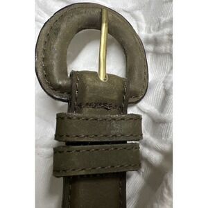 Merona Olive Green Belt with Gold Buckle